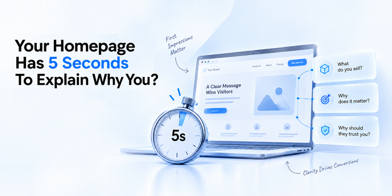 Your Homepage Has 5 Seconds To Explain Why You?