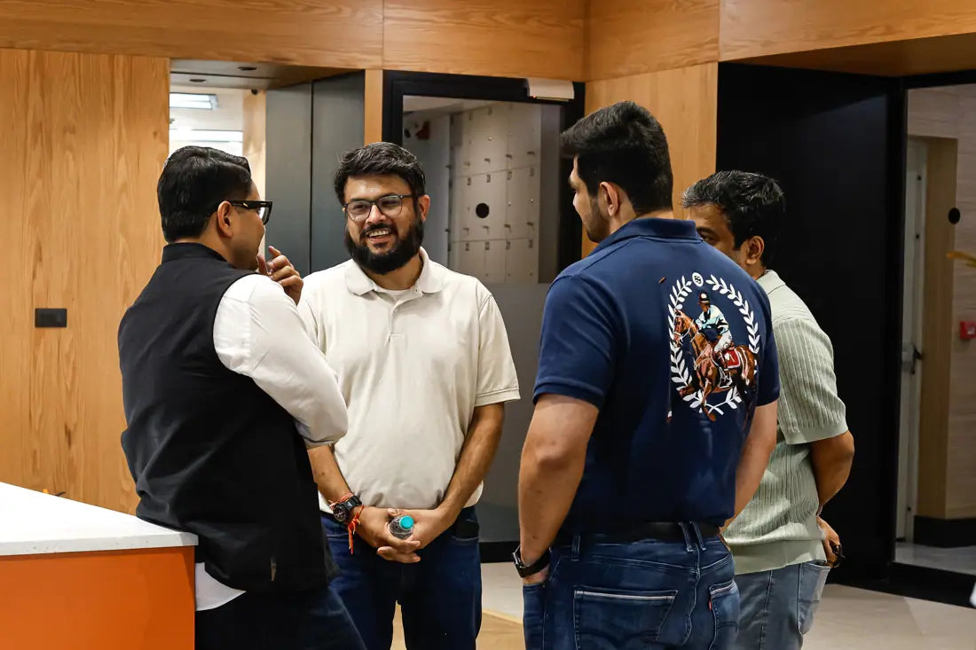 Attendees in conversation after the session